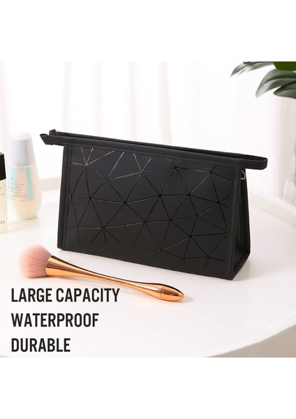Pu Su Geçirmez Elmas Kozmetik Çantası El Makyaj Saklama Çantası B (Yurt Dışından) indirimleri