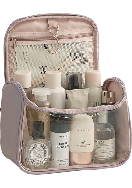 Şeffaf Kancalı Kozmetik Çantası Büyük Kapasiteli Taşıma Çantası, C (Yurt Dışından)