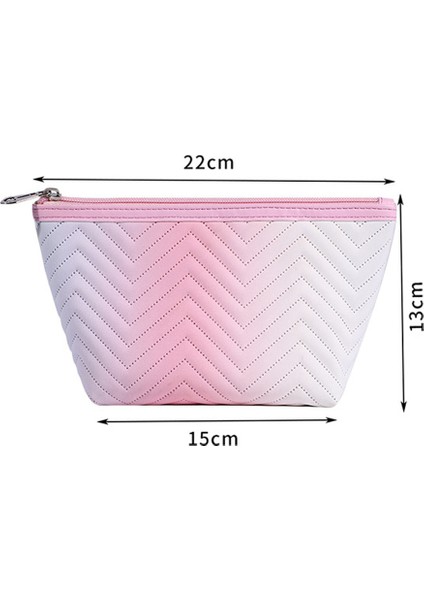 Kadın Çizgili Kademeli Renkli Makyaj Saklama Çantası (Yurt Dışından) fiyatları