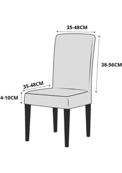 Nera Home Esnek Yıkanabilir Bürümcük Sandalye Örtüsü Sandalye Kılıfı