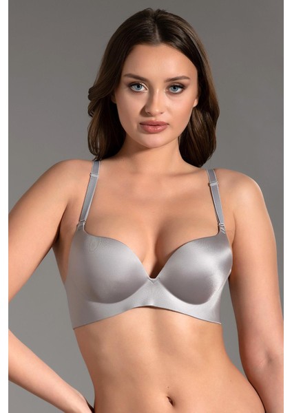 Destekli Lazer Soft Kap Sütyen C16045 Gri