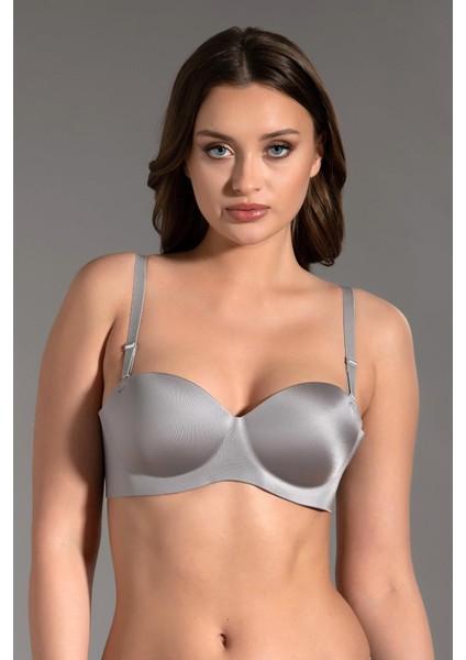 Destekli Lazer Soft Kap Straplez C16055 Gri