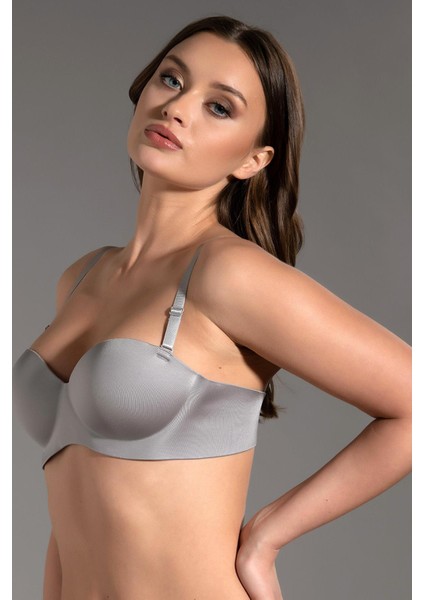 Destekli Lazer Soft Kap Straplez C16055 Gri modelleri