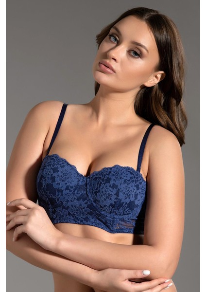 Destekli Straplez Büstiyer C15120 Indigo modelleri