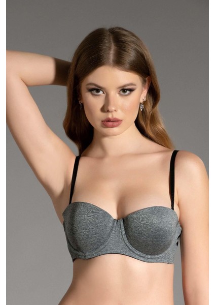 Deteksiz Straplez Sütyen C18170 Gri Melanj fiyatları