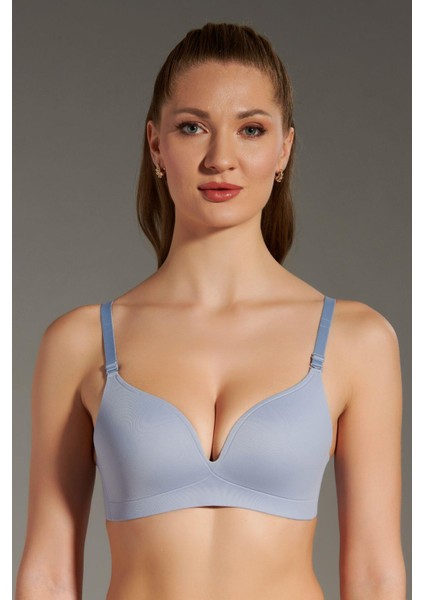 Balensiz Lazer Dikişsiz Kaplı Sütyen C26145 Açık Mavi