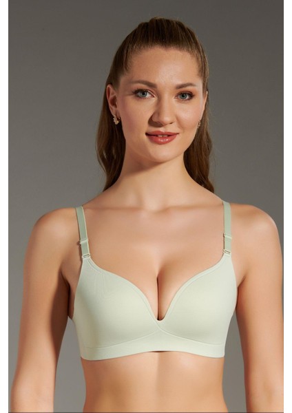 Balensiz Lazer Dikişsiz Kaplı Sütyen C26145 Açık Yeşil