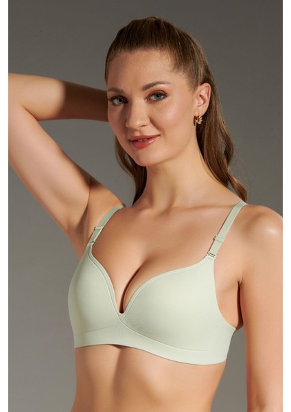 Balensiz Lazer Dikişsiz Kaplı Sütyen C26145 Açık Yeşil modelleri