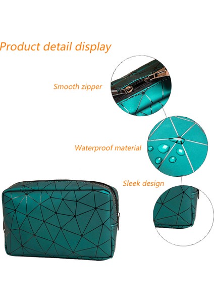 Makyaj Çantası Taşınabilir Pu Geometrik Elmas Çanta A (Yurt Dışından) fırsatları