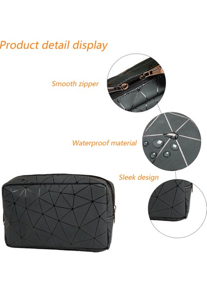 Makyaj Çantası Taşınabilir Pu Geometrik Elmas Çanta B (Yurt Dışından) fırsatları