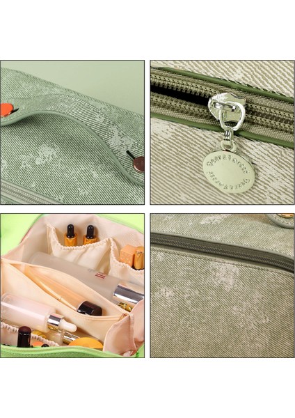 Saplı ve Ayırıcılı Büyük Kapasiteli Seyahat Kozmetik Çantası, B (Yurt Dışından) modelleri