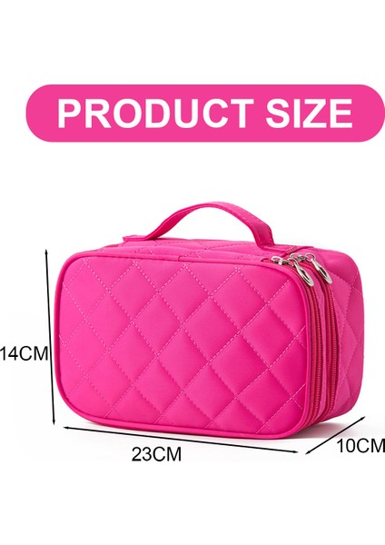 Kadın Gündelik Makyaj Çantası, 2 Katlı Seyahat Makyaj Çantası, D (Yurt Dışından) fiyatları
