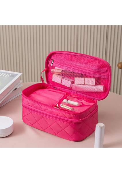 Kadın Gündelik Makyaj Çantası, 2 Katlı Seyahat Makyaj Çantası, D (Yurt Dışından) modelleri