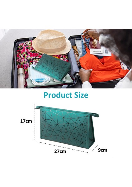 Pu Su Geçirmez Elmas Kozmetik Çantası El Makyaj Saklama Çantası A (Yurt Dışından) fiyatları