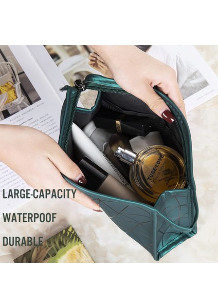 Pu Su Geçirmez Elmas Kozmetik Çantası El Makyaj Saklama Çantası A (Yurt Dışından) fırsatları