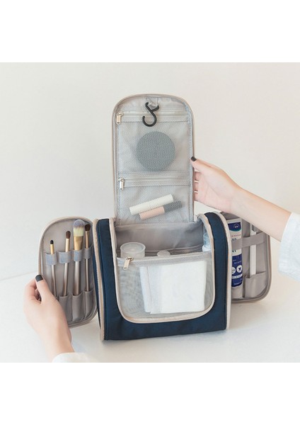 Çift Açık Tuvalet Kozmetik Çantası, Büyük Kapasiteli, B (Yurt Dışından) fırsatları