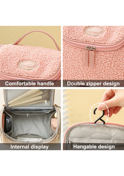 Yeni Kuzu Yünü Kozmetik Çantası Büyük Kapasiteli Yıkama Torbası A (Yurt Dışından) modelleri