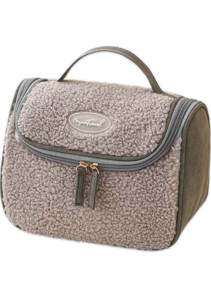 Yeni Kuzu Yünü Kozmetik Çantası Büyük Kapasiteli Yıkama Torbası B (Yurt Dışından)