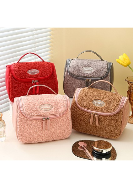 Yeni Kuzu Yünü Kozmetik Çantası Büyük Kapasiteli Yıkama Torbası B (Yurt Dışından) fırsatları