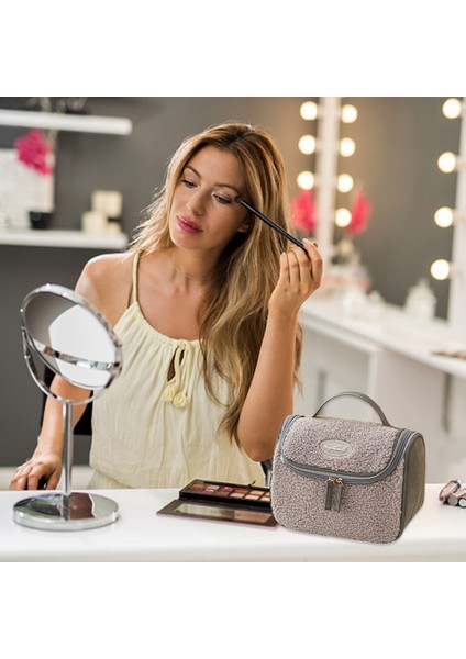 Yeni Kuzu Yünü Kozmetik Çantası Büyük Kapasiteli Yıkama Torbası B (Yurt Dışından) indirimleri