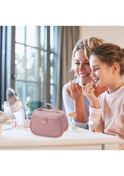 Yeni Pu Kozmetik Çantası Büyük Kapasiteli Saklama Çantası B (Yurt Dışından) fırsatları