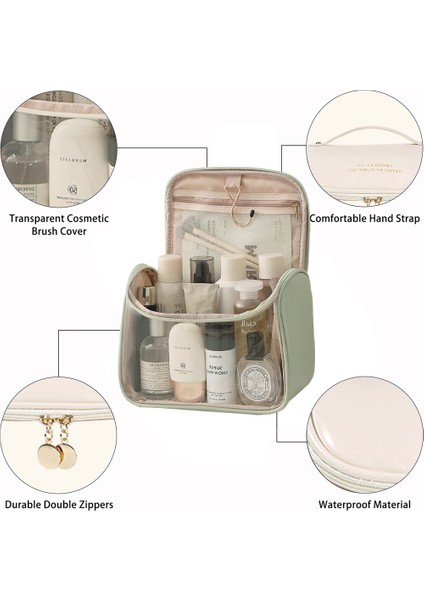 Şeffaf Kancalı Kozmetik Çantası Büyük Kapasiteli Taşıma Çantası, B (Yurt Dışından) modelleri