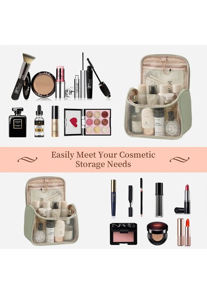 Şeffaf Kancalı Kozmetik Çantası Büyük Kapasiteli Taşıma Çantası, B (Yurt Dışından) fırsatları