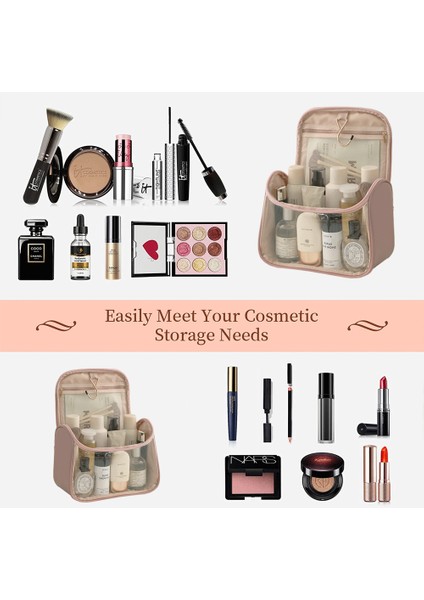 Şeffaf Kancalı Kozmetik Çantası Büyük Kapasiteli Taşıma Çantası, D (Yurt Dışından) fırsatları