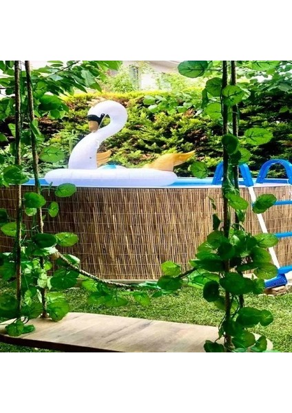 60 cm x 3 Metre Doğal Kamış Hasır Balkon Çiti Gölgelik Bahçe Çiti