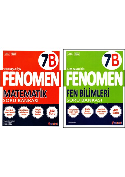 Fenomen 7. Sınıf Matematik (B)+Fen Bilimleri (B) Kitabı 2 Kitap