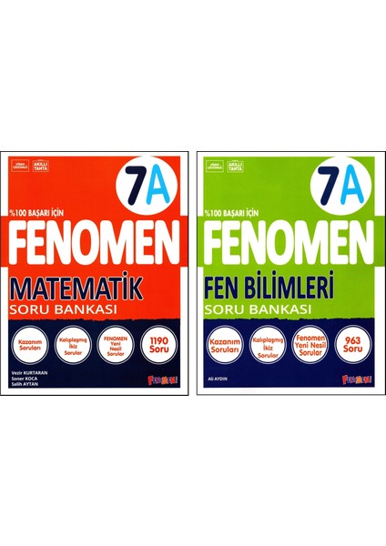 Fenomen 7. Sınıf Matematik (A)+Fen Bilimleri (A) Kitabı 2 Kitap