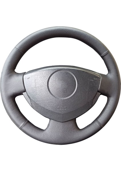 Renault Symbol ve Dacia Logan 2008 Uyumlu Spor Desen Direksiyon Kılıfı Siyah Dikiş