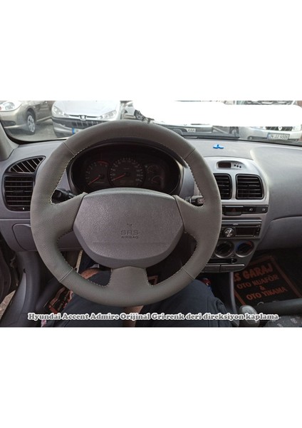 Hyundai Accent Admire Orijinal Gri Renk Direksiyon Kılıfı Tam Ölçü Için Resim Atınız