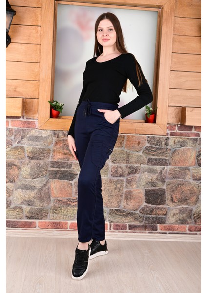 Bel ve Paça Lastikli Yanları Kargo Cep Fermuarlı Bayan PANTOLON-4444 modelleri