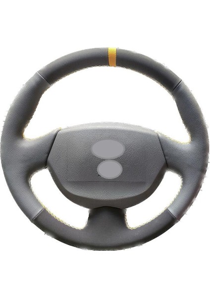 Hyundai Admire 2005 Gri Süet Kombin Sarı Yüzüklü Sarı Dikişli Direksiyon Kılıfı
