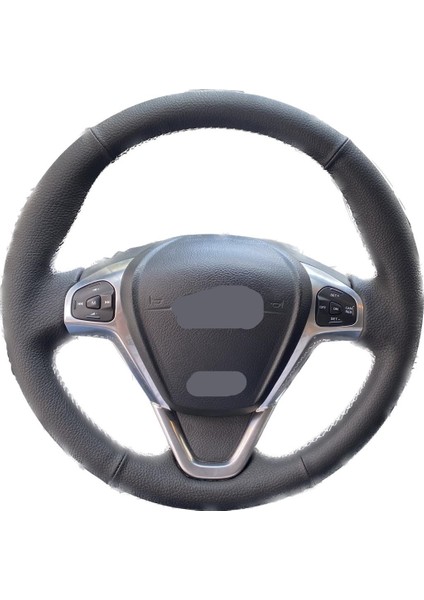 Ford Fiesta -Courier Tuşlu Versiyon Dakota Klasik Desen Siyah Dikişli Direksiyon Kılıfı