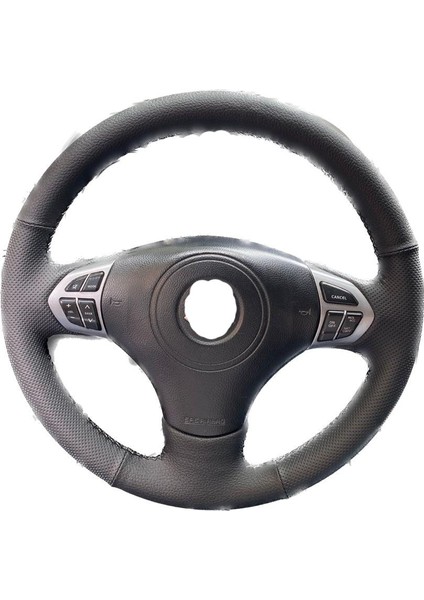 Suzuki Grand Vitara 2007-2011 Spor Desen Direksiyon Kılıfı Siyah Dikiş Derisi Sökülmeden Yapılır