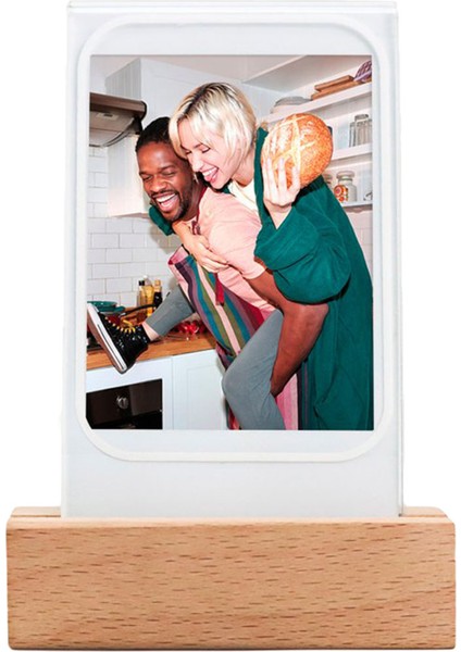 Instax Mini LED Işıklı Ahşap Fotoğraf Çerçevesi