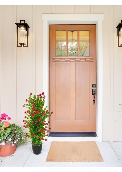 Yapay Çiçek Siyah Saksıda Kırmızı Mineli Şimşir Ağacı 55CM indirimleri