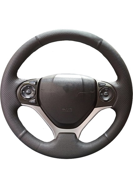 Honda Civic Fb7 2013 Derisi Sökülmeden Yapılmaya Uygun Spor Direksiyon Kılıfı Siyah Dikiş