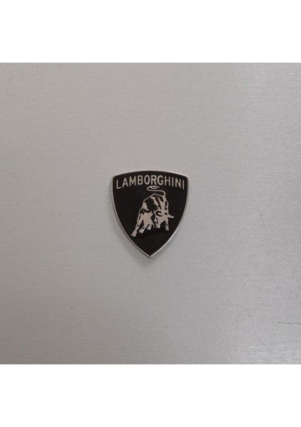 Azertaş Oto Aksesuar Lamborghini Kaput Logo Siyah Gri Renkler Metal Ithal Ürün