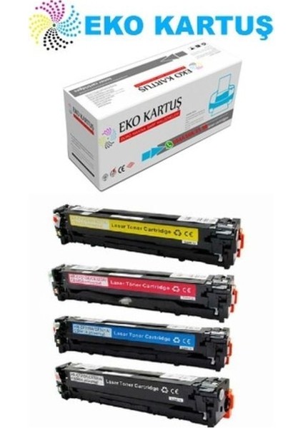 Hp Color Laserjet CM1415FNW (CB540-CB541-CB542-CB543) Set Muadil Toner