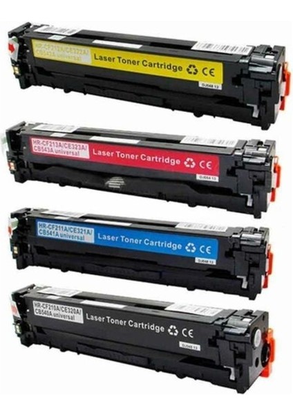 Hp Color Laserjet CM1415FNW (CB540-CB541-CB542-CB543) Set Muadil Toner
