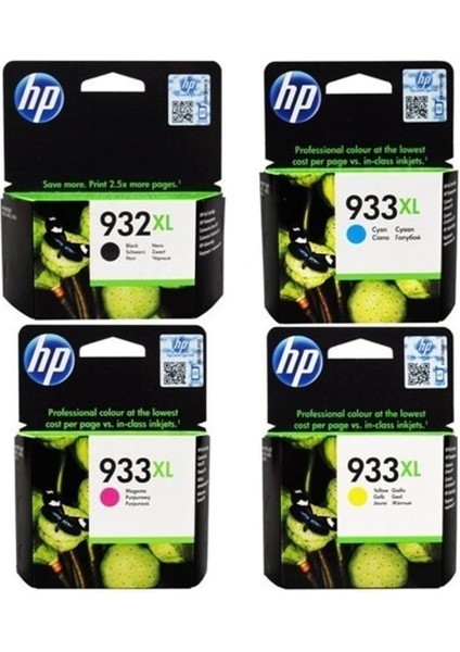 Hp 932XL-933XL Kartuş Seti Q6593A Hp Fotoğraf Kağıt VP932AA