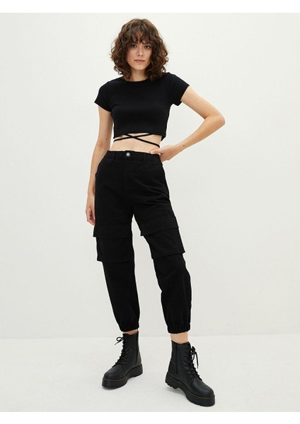Lcw Casual Normal Bel Standart Fit Cep Detaylı Gabardin Kadın Jogger Pantolon fiyatları