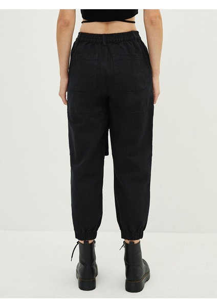 Lcw Casual Normal Bel Standart Fit Cep Detaylı Gabardin Kadın Jogger Pantolon fırsatları