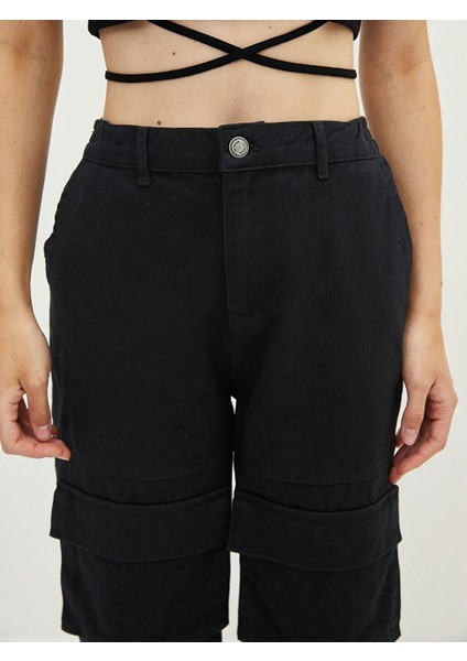 Lcw Casual Normal Bel Standart Fit Cep Detaylı Gabardin Kadın Jogger Pantolon
