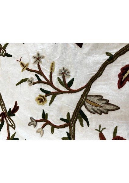 Jwk Fabrics Hint Işi Nakışlı Kadife Kumaş-Chainstit Embroidery (145)