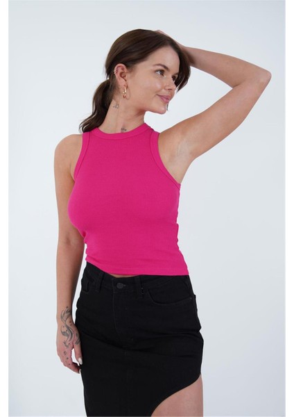 23254307 Kaşkorse Bisiklet Yaka Biyeli Atlet Fusya fiyatları