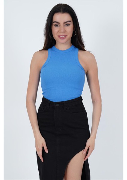 23254307 Kaşkorse Bisiklet Yaka Biyeli Atlet Mavı fiyatları